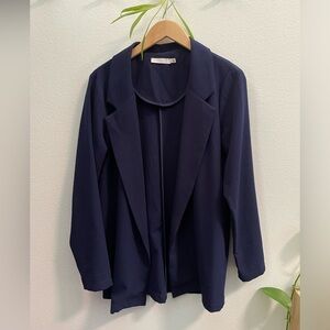 Lush open front navy blazer size S